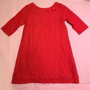 Girls Lace Red Dress